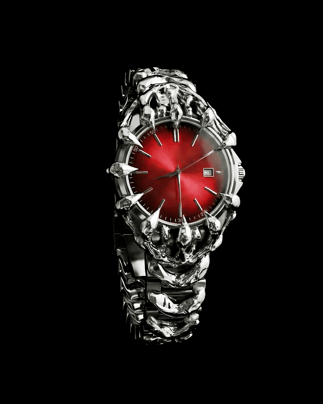 Futuristic Sculptural Metal Watch – KIIKIO