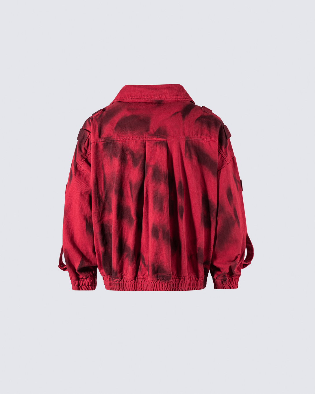 KIIKIO Graffiti Red Oversized Jacket – Streetwear Cotton Zip-Up