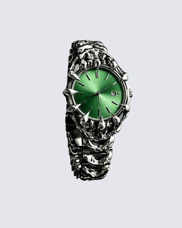 Futuristic Sculptural Metal Watch – KIIKIO